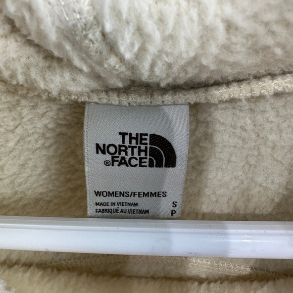 The North Face Womens Fleece Sherpa Hoodie Kangaroo‎ Pocket Cream Size S - Picture 6 of 8